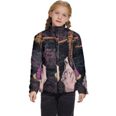 Jujutsu Kaisen Heart Design Heart Psychedelic Anime Hands Kids  Puffer Bubble Jacket Coat