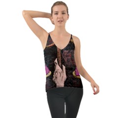 Jujutsu Kaisen Heart Design Heart Psychedelic Anime Hands Chiffon Cami