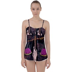 Jujutsu Kaisen Heart Design Heart Psychedelic Anime Hands Babydoll Tankini Top