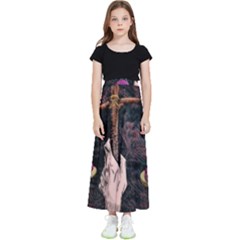 Jujutsu Kaisen Heart Design Heart Psychedelic Anime Hands Kids  Flared Maxi Skirt