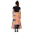 Abstract Art Artistic Bright Colors Contrast Flower Nature Petals Psychedelic Tiered Ruffle Maxi Skirt View4