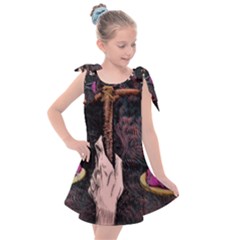 Jujutsu Kaisen Heart Design Heart Psychedelic Anime Hands Kids  Tie Up Tunic Dress