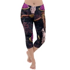 Jujutsu Kaisen Heart Design Heart Psychedelic Anime Hands Lightweight Velour Capri Yoga Leggings