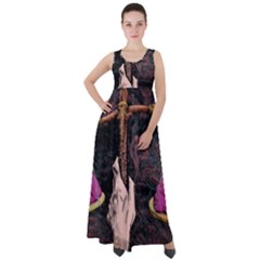 Jujutsu Kaisen Heart Design Heart Psychedelic Anime Hands Empire Waist Velour Maxi Dress