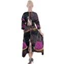 Jujutsu Kaisen Heart Design Heart Psychedelic Anime Hands Quarter Sleeve Wrap Front Maxi Dress View2