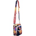 Illustration Trippy Psychedelic Astronaut Landscape Planet Mountains Shoulder Strap Belt Bag View1