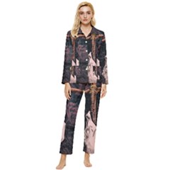 Jujutsu Kaisen Heart Design Heart Psychedelic Anime Hands Womens  Long Sleeve Velvet Pocket Pajamas Set