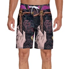 Jujutsu Kaisen Heart Design Heart Psychedelic Anime Hands Men s Beach Shorts by Sarkoni