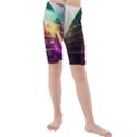 Tropical Forest Jungle Ar Colorful Midjourney Spectrum Trippy Psychedelic Nature Trees Pyramid Kids  Mid Length Swim Shorts View1