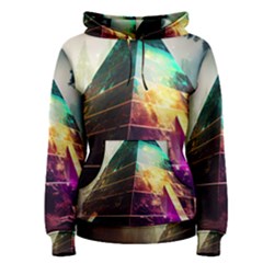 Tropical Forest Jungle Ar Colorful Midjourney Spectrum Trippy Psychedelic Nature Trees Pyramid Women s Pullover Hoodie by Sarkoni