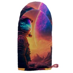 Illustration Trippy Psychedelic Astronaut Landscape Planet Mountains Microwave Oven Glove by Sarkoni