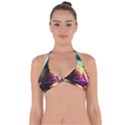 Tropical Forest Jungle Ar Colorful Midjourney Spectrum Trippy Psychedelic Nature Trees Pyramid Halter Neck Bikini Top View1