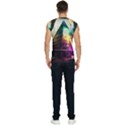 Tropical Forest Jungle Ar Colorful Midjourney Spectrum Trippy Psychedelic Nature Trees Pyramid Men s Raglan Cap Sleeve T-Shirt View2