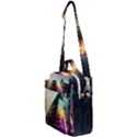 Tropical Forest Jungle Ar Colorful Midjourney Spectrum Trippy Psychedelic Nature Trees Pyramid Crossbody Day Bag View1