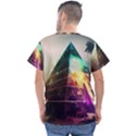 Tropical Forest Jungle Ar Colorful Midjourney Spectrum Trippy Psychedelic Nature Trees Pyramid Men s V-Neck Scrub Top View2