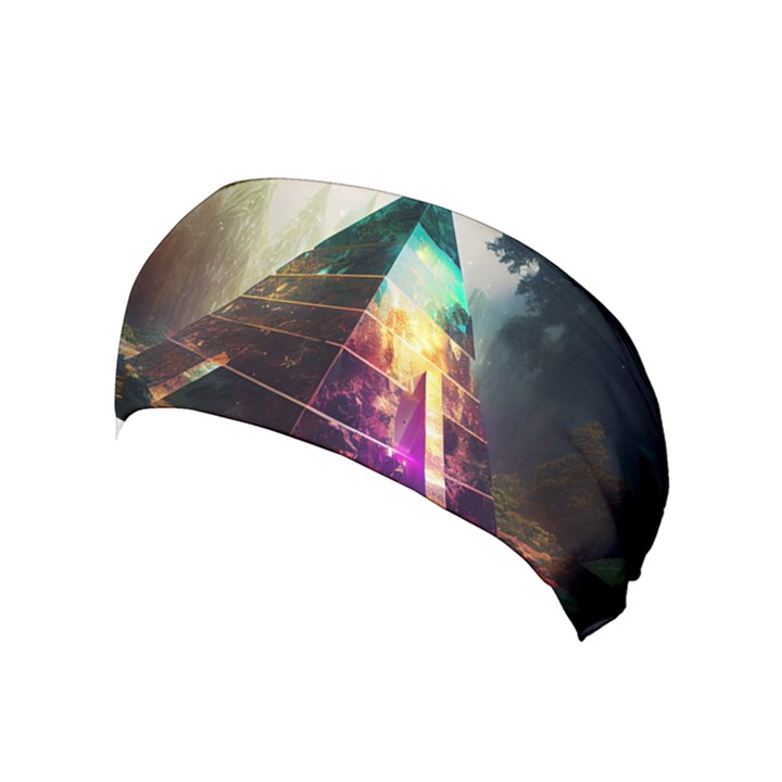 Tropical Forest Jungle Ar Colorful Midjourney Spectrum Trippy Psychedelic Nature Trees Pyramid Yoga Headband