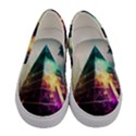 Tropical Forest Jungle Ar Colorful Midjourney Spectrum Trippy Psychedelic Nature Trees Pyramid Women s Canvas Slip Ons View1