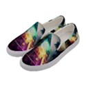 Tropical Forest Jungle Ar Colorful Midjourney Spectrum Trippy Psychedelic Nature Trees Pyramid Women s Canvas Slip Ons View2