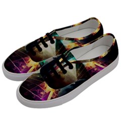 Tropical Forest Jungle Ar Colorful Midjourney Spectrum Trippy Psychedelic Nature Trees Pyramid Men s Classic Low Top Sneakers by Sarkoni