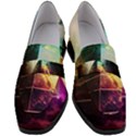 Tropical Forest Jungle Ar Colorful Midjourney Spectrum Trippy Psychedelic Nature Trees Pyramid Women s Chunky Heel Loafers View1