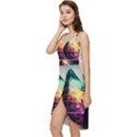 Tropical Forest Jungle Ar Colorful Midjourney Spectrum Trippy Psychedelic Nature Trees Pyramid Wrap Frill Dress View2