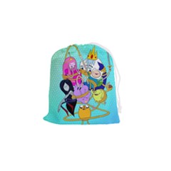 Adventure Time Cartoon Drawstring Pouch (small) by Sarkoni