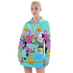 Adventure Time Cartoon Women s Long Sleeve Casual Dress by Sarkoni