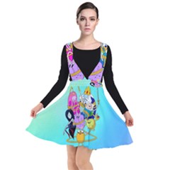 Adventure Time Cartoon Plunge Pinafore Dress by Sarkoni