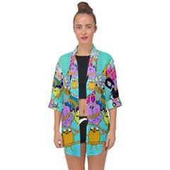 Adventure Time Cartoon Open Front Chiffon Kimono by Sarkoni