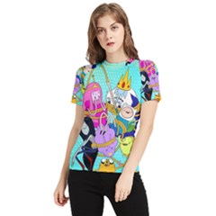 Adventure Time Cartoon Women s Short Sleeve Rash Guard by Sarkoni