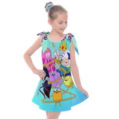 Adventure Time Cartoon Kids  Tie Up Tunic Dress by Sarkoni