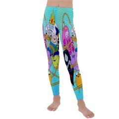 Adventure Time Cartoon Kids  Lightweight Velour Leggings by Sarkoni