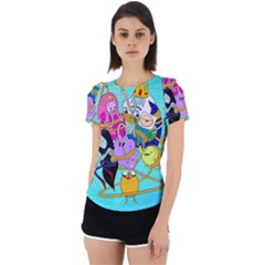 Adventure Time Cartoon Back Cut Out Sport T-shirt by Sarkoni