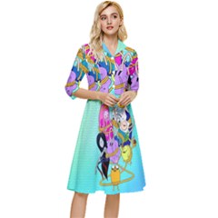 Adventure Time Cartoon Classy Knee Length Dress by Sarkoni