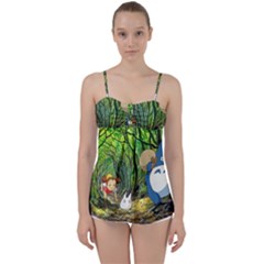 Anime My Neighbor Totoro Jungle Babydoll Tankini Top by Sarkoni