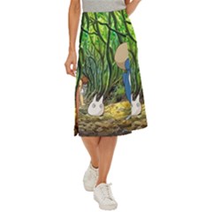 Anime My Neighbor Totoro Jungle Midi Panel Skirt by Sarkoni