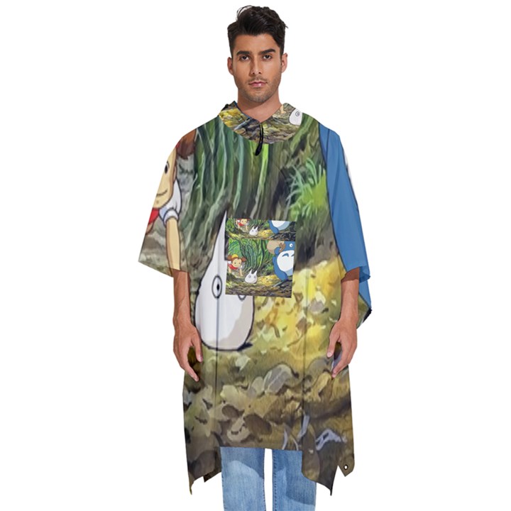 Anime My Neighbor Totoro Jungle Men s Hooded Rain Ponchos