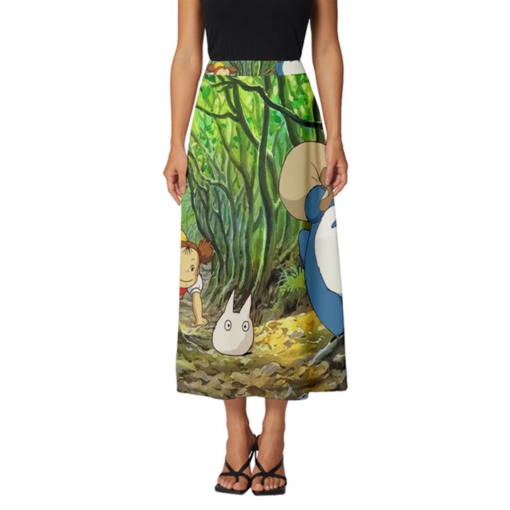 Anime My Neighbor Totoro Jungle Classic Midi Chiffon Skirt