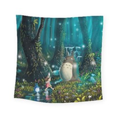 Anime My Neighbor Totoro Jungle Natural Square Tapestry (small) by Sarkoni