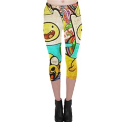 Painting Illustration Adventure Time Psychedelic Art Capri Leggings  by Sarkoni