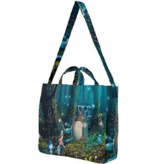 Anime My Neighbor Totoro Jungle Natural Square Shoulder Tote Bag by Sarkoni