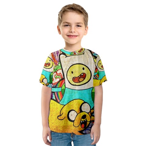 Painting Illustration Adventure Time Psychedelic Art Kids  Sport Mesh T-shirt by Sarkoni