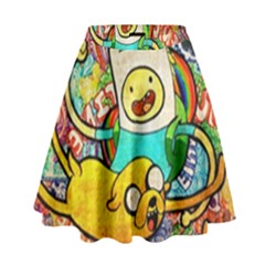 Painting Illustration Adventure Time Psychedelic Art High Waist Skirt by Sarkoni