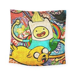 Painting Illustration Adventure Time Psychedelic Art Square Tapestry (small) by Sarkoni