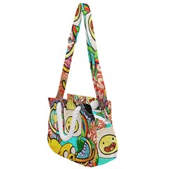 Painting Illustration Adventure Time Psychedelic Art Rope Handles Shoulder Strap Bag by Sarkoni