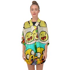 Painting Illustration Adventure Time Psychedelic Art Half Sleeve Chiffon Kimono by Sarkoni