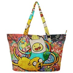 Painting Illustration Adventure Time Psychedelic Art Full Print Shoulder Bag by Sarkoni