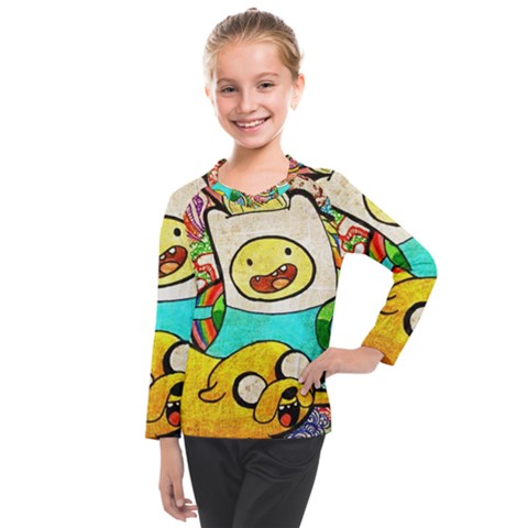 Painting Illustration Adventure Time Psychedelic Art Kids  Long Mesh T-shirt by Sarkoni