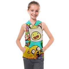 Painting Illustration Adventure Time Psychedelic Art Kids  Sleeveless Hoodie by Sarkoni