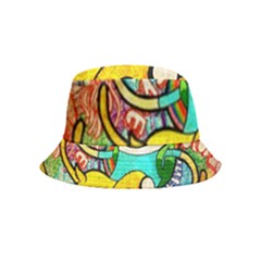 Painting Illustration Adventure Time Psychedelic Art Inside Out Bucket Hat (kids) by Sarkoni